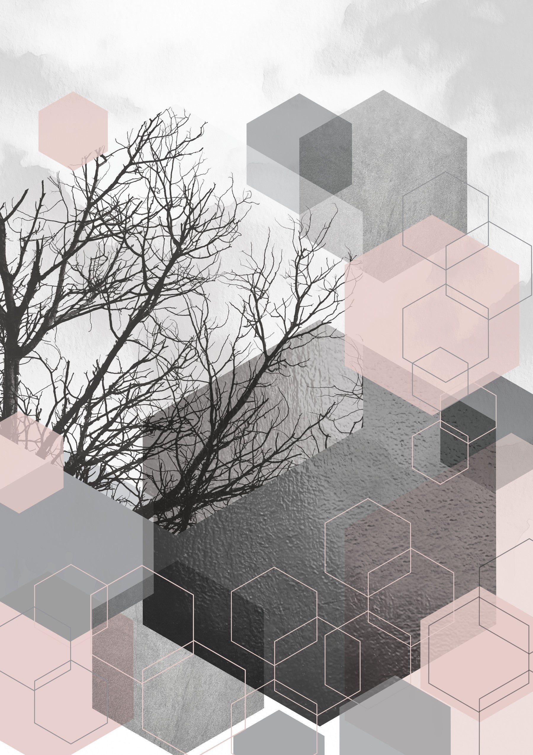Geometric Serenity Wall Mural