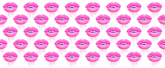 Fuchsia Kiss Pop Pattern Wall Mural
