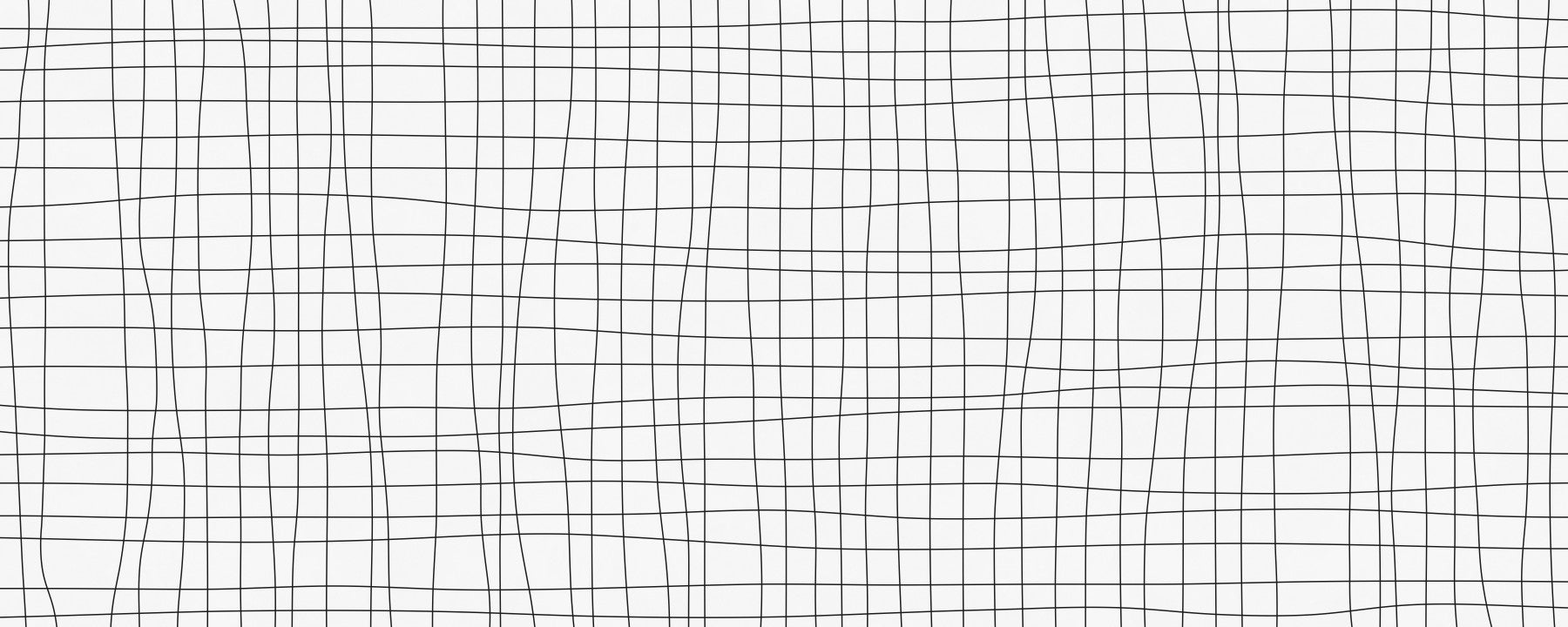 Living room Fluid Grid Pattern wall mural with fine black wavering lines
