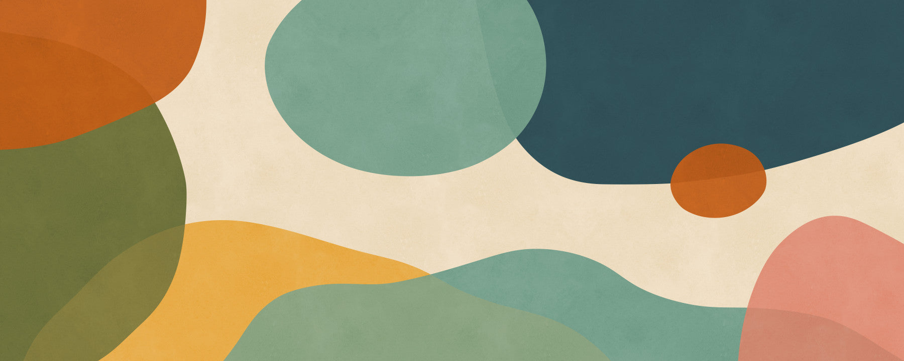 Mid-Century Abstract Flow Wall Mural