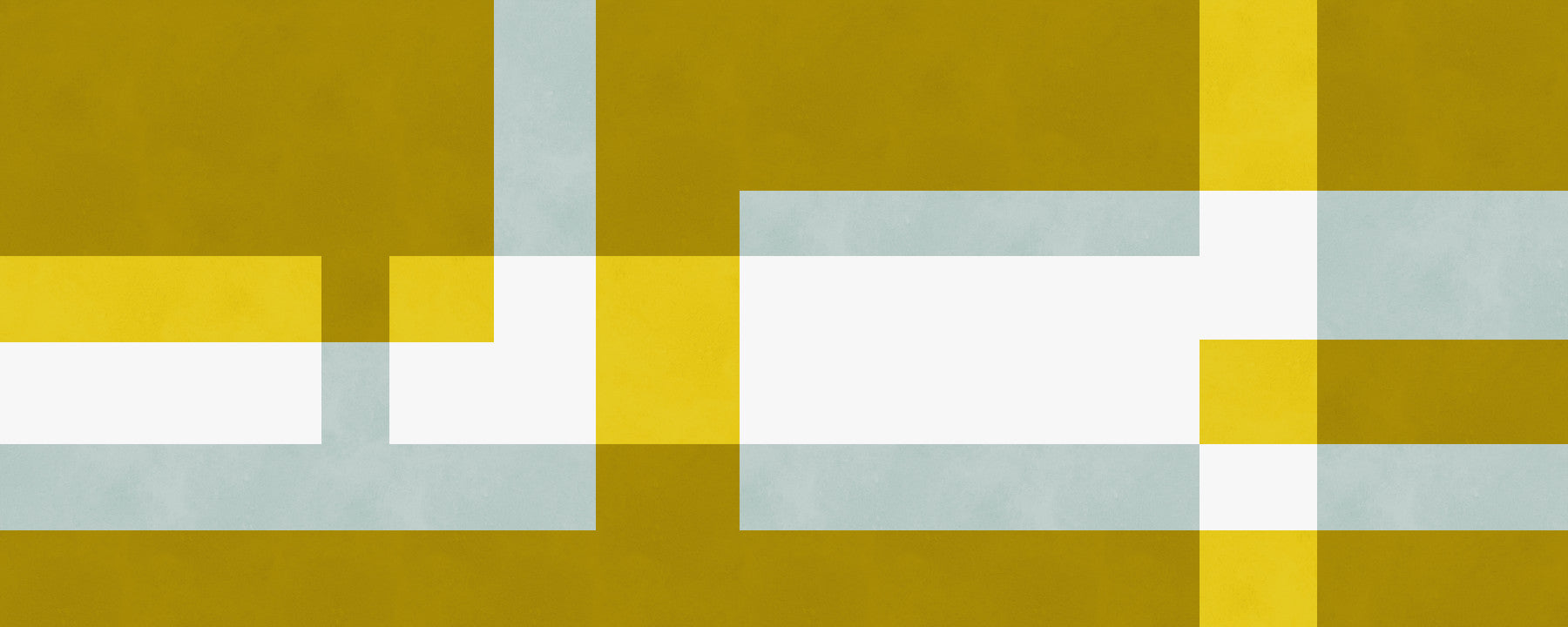 Living room Golden Overlap Abstract Wall Mural with yellow and blue blocks