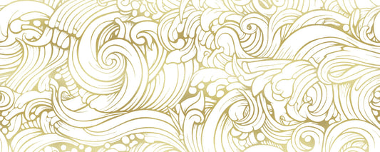 Gilded Organic Flow Wall Mural