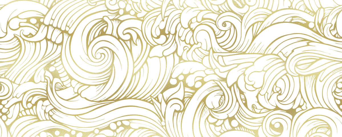 Gilded Organic Flow Wall Mural in your room — zoomed