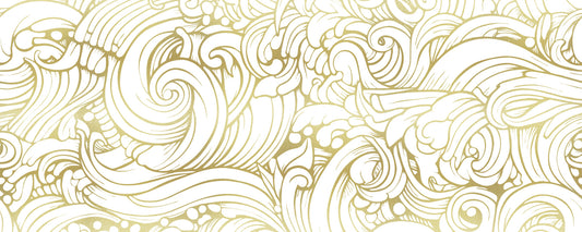 Gilded Organic Flow Wall Mural