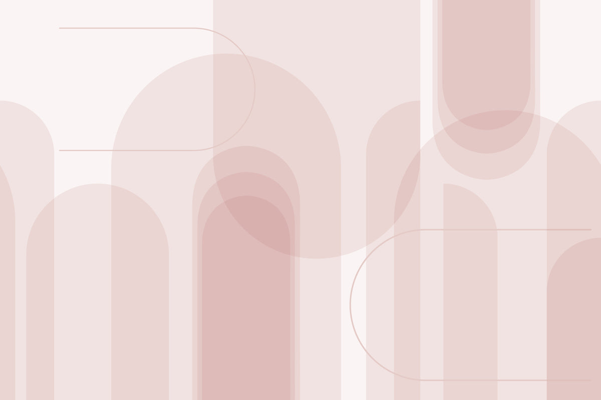 Blush Arc Flow Wall Mural in your room — zoomed