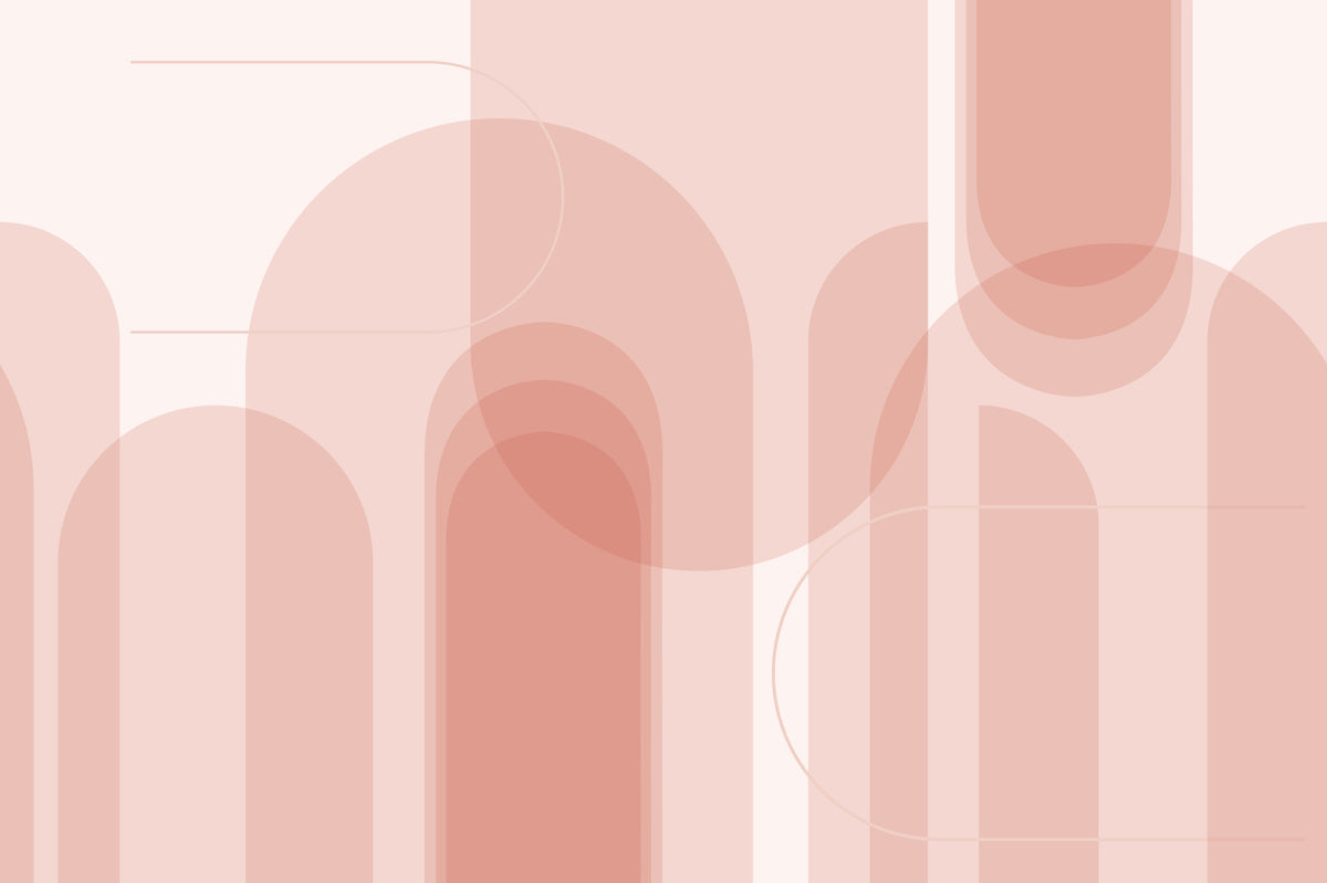 Blush Geometric Harmony Wall Mural in your room