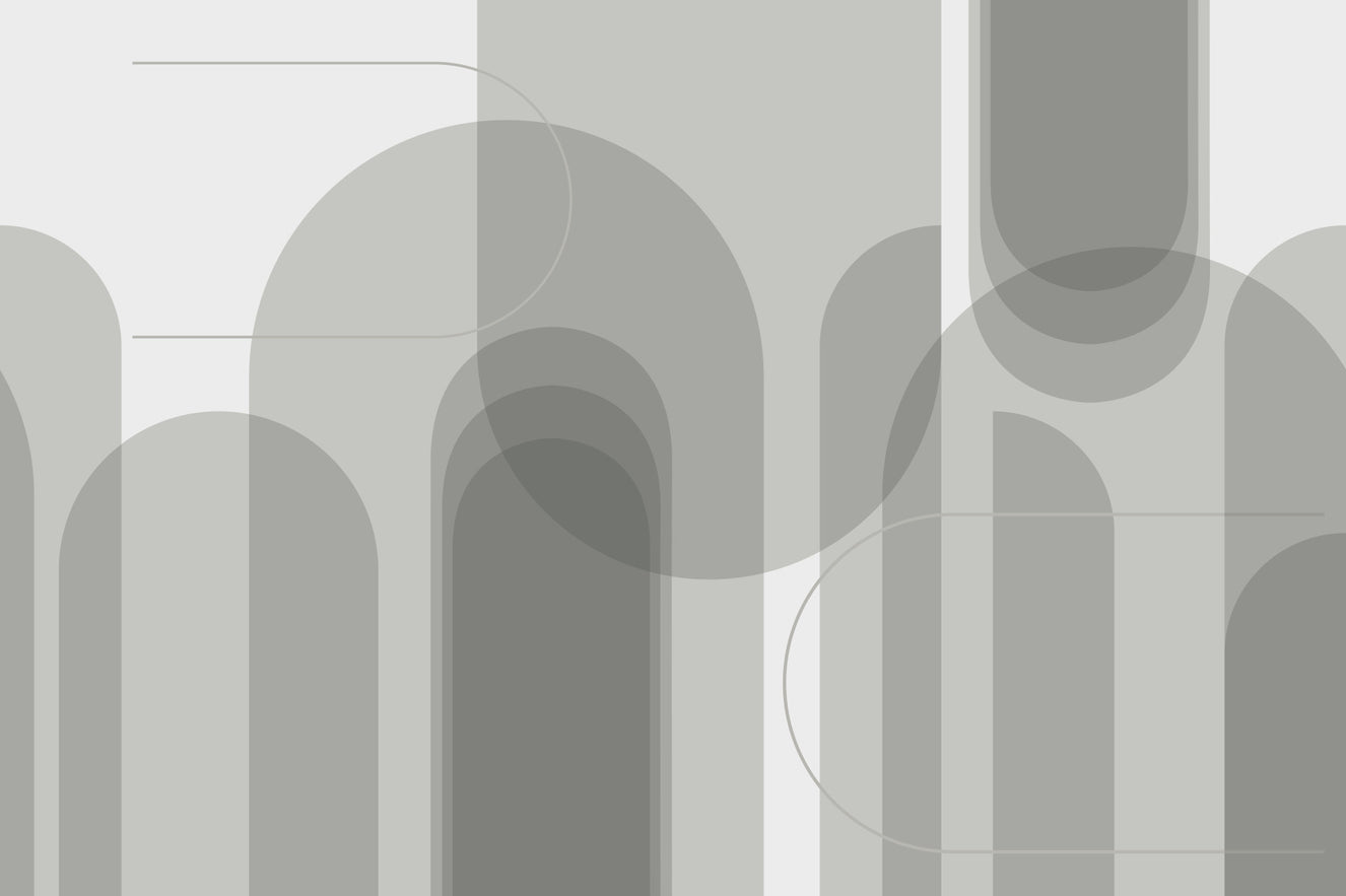 Abstract Grey Arches Wall Mural