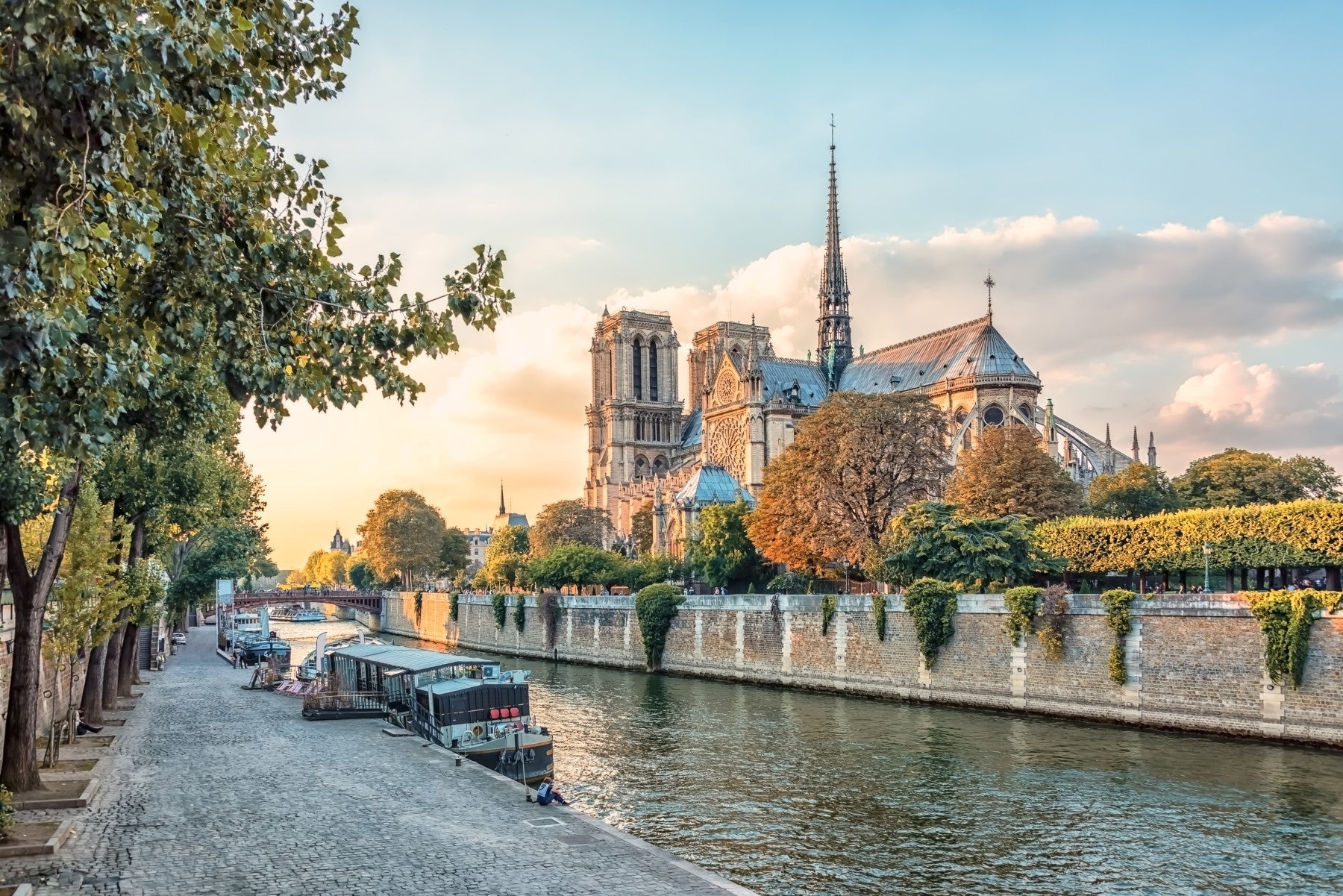 Seine Reverie at Sunset Wall Mural