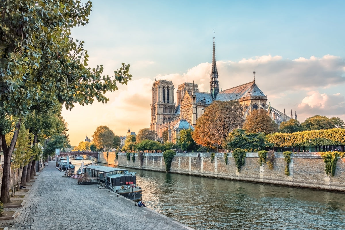 Seine Reverie at Sunset Wall Mural in your room — zoomed