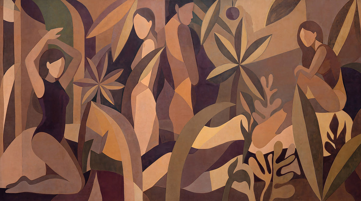 Amber Muse Wall Mural in your room — zoomed
