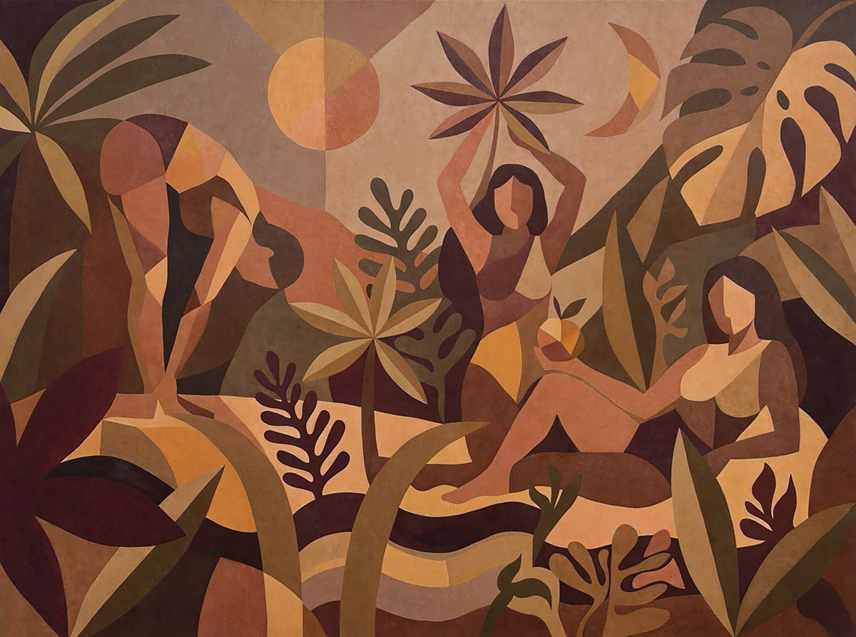 Amber Flora Wall Mural in your room