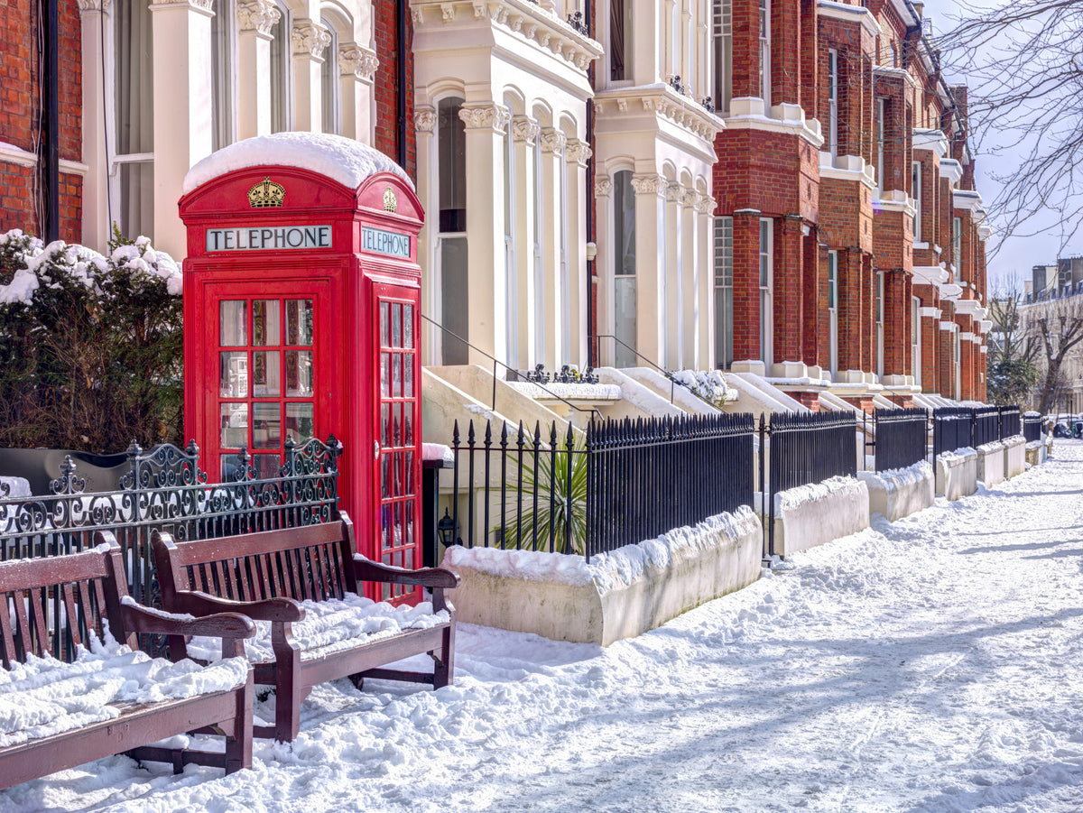 Snowy London Wall Mural in your room