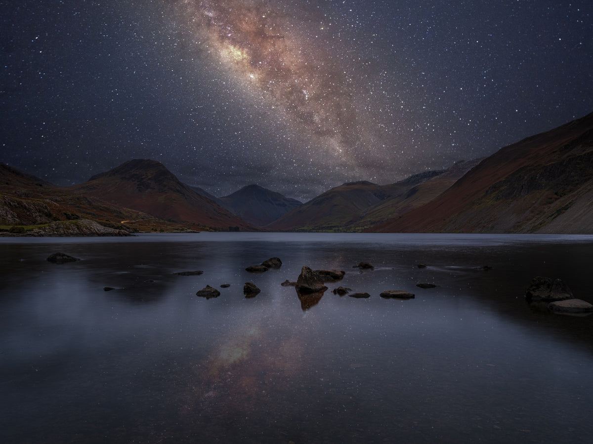 Milky Way Lake Reflection Wall Mural in your room