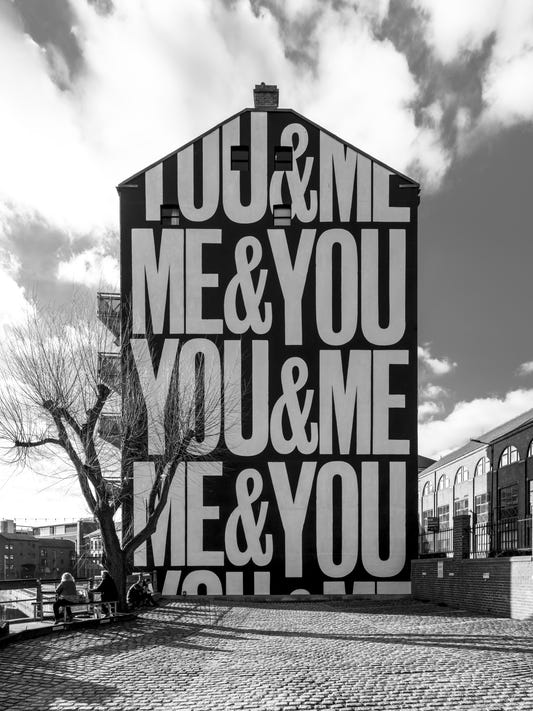 You & Me Urban Art Wall Mural