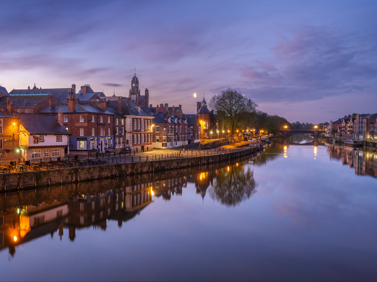 Riverside Dusk Glow Wall Mural in your room