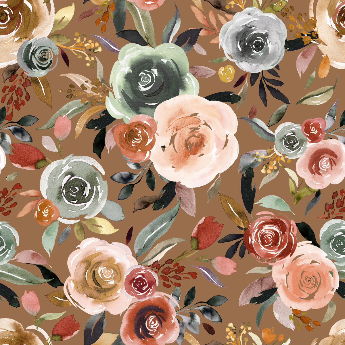 Earthy Bloom Medley Wallpaper⁠ in your room