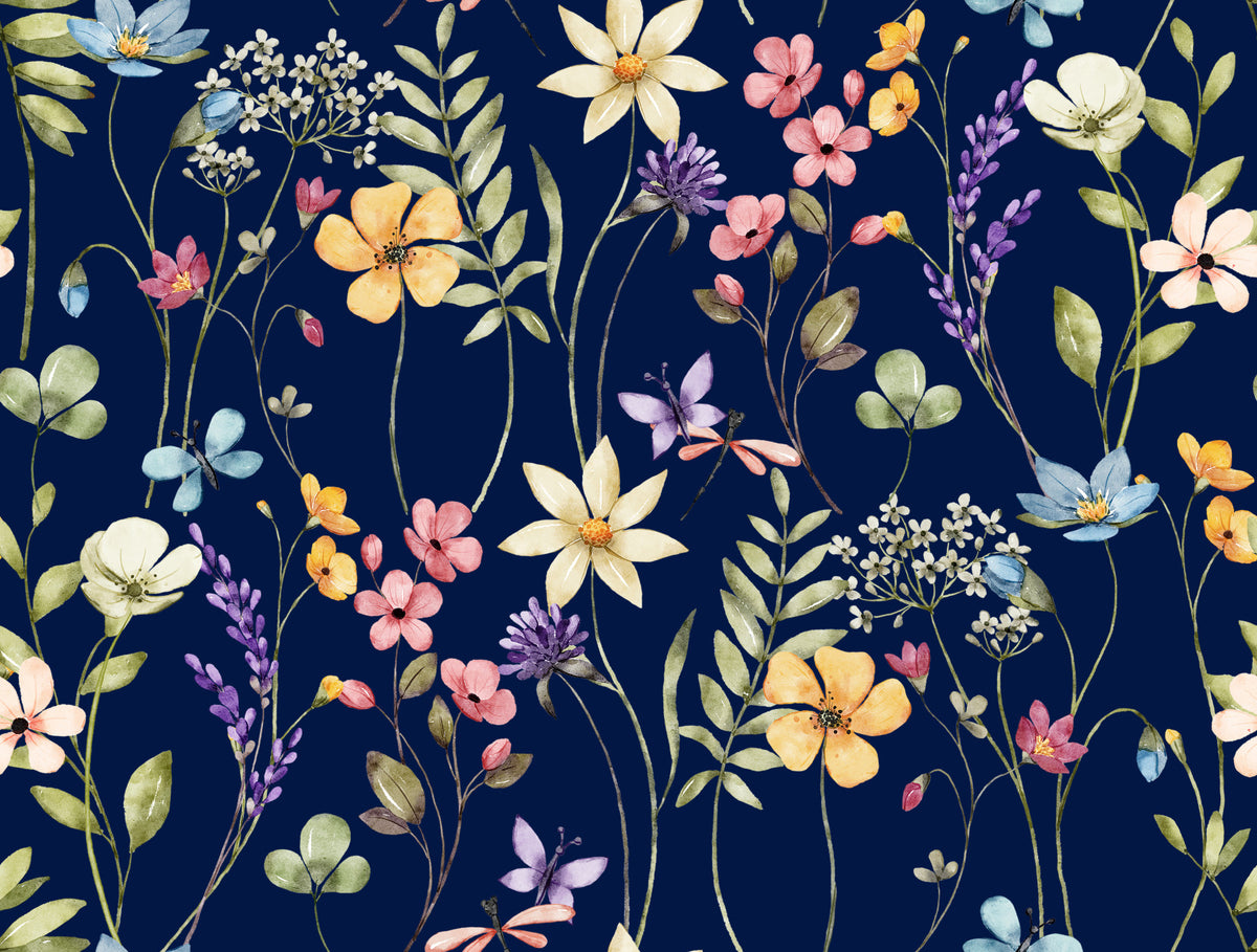 Enchanted Midnight Garden Wallpaper⁠ in your room — zoomed