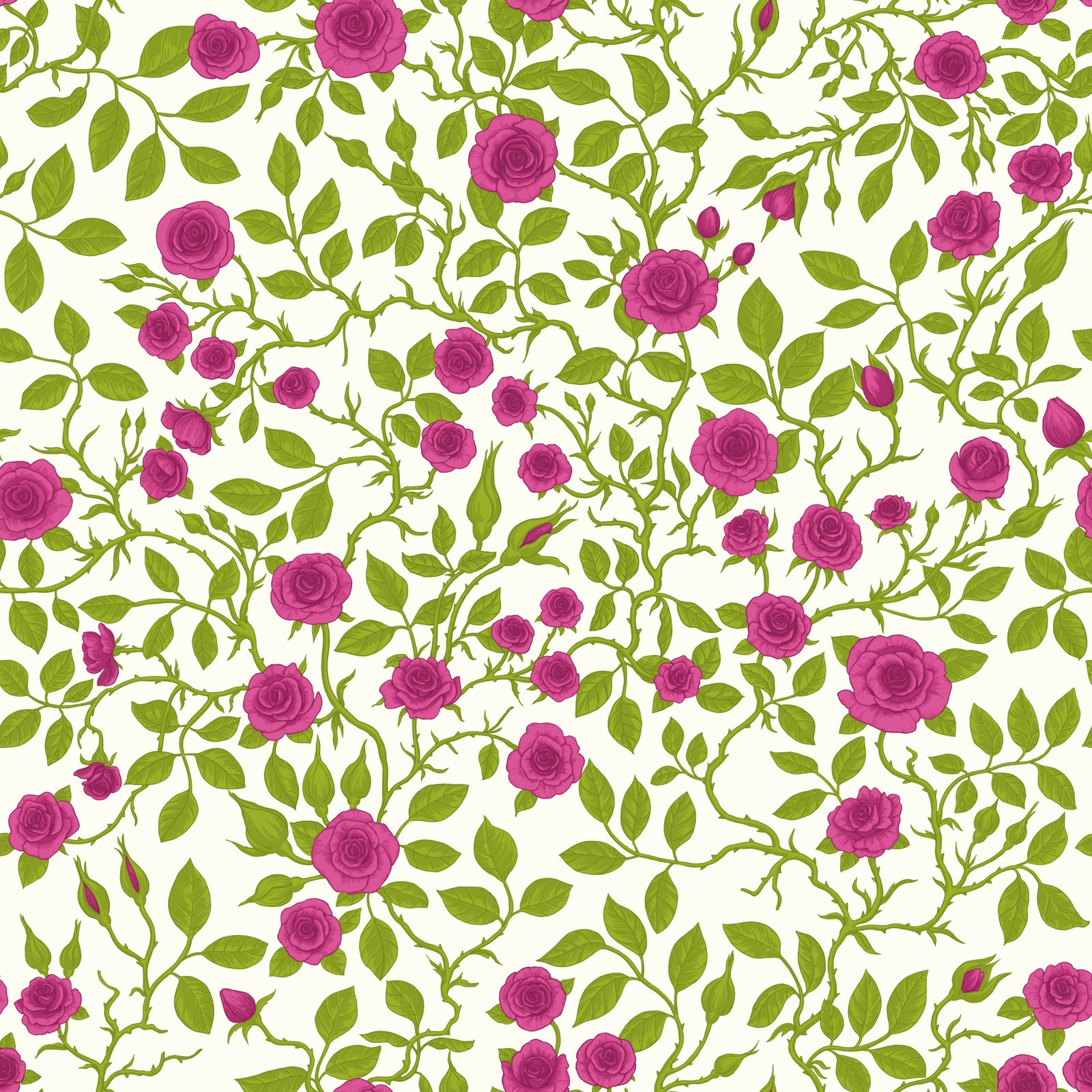 Blooming Rose Trellis Wallpaper⁠