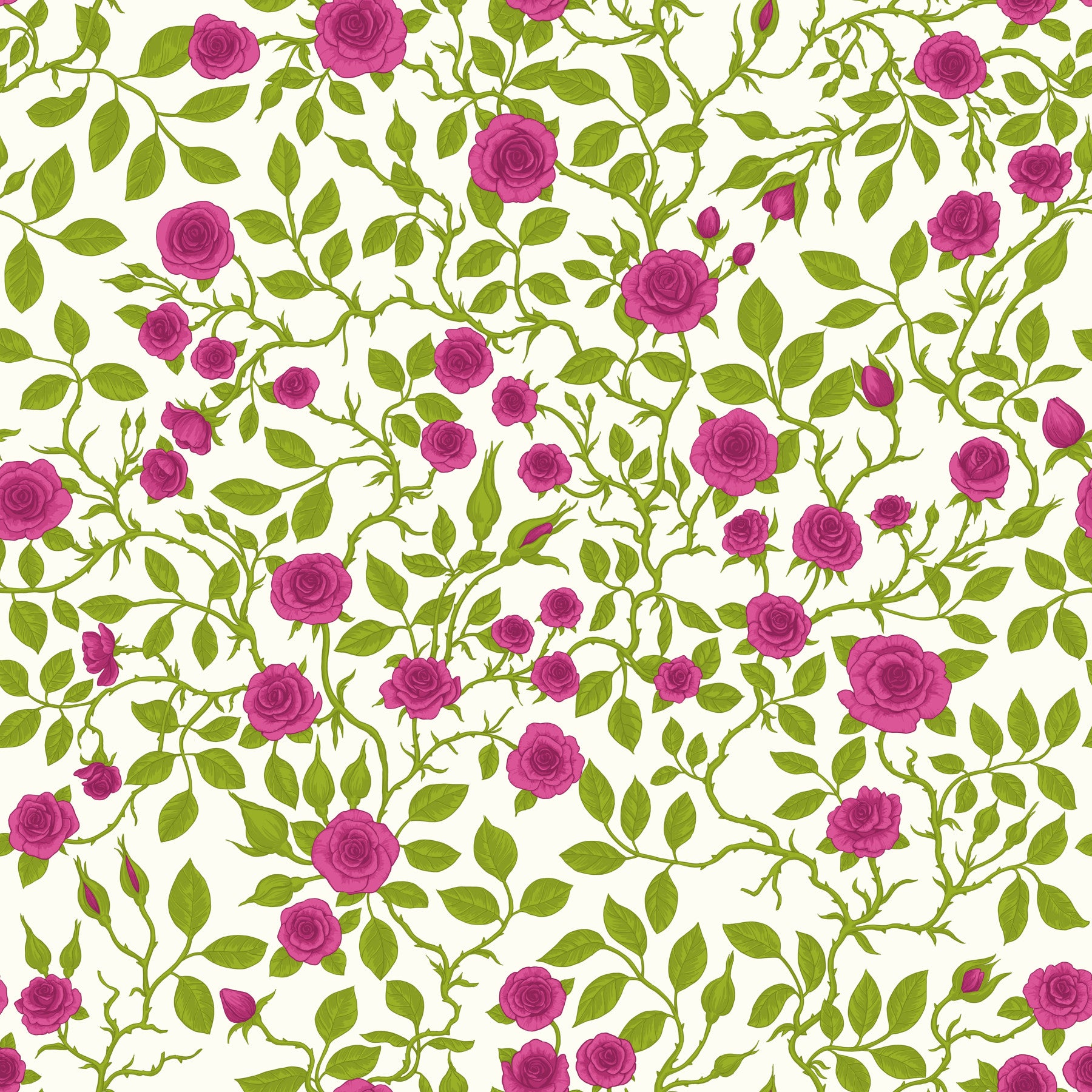 Blooming Rose Trellis Wallpaper⁠