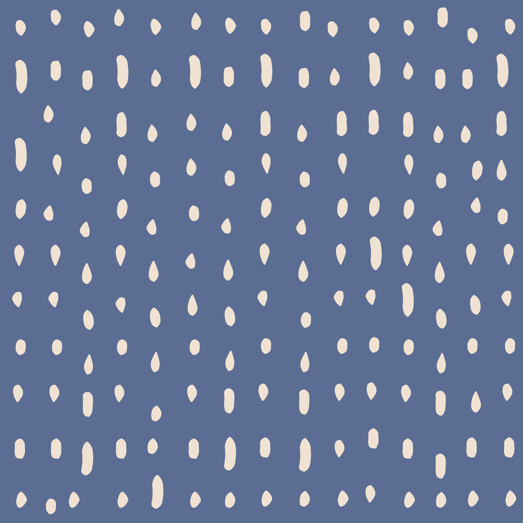 Mid Century Seed Dots Dusty Blue Wall Mural in your room — zoomed