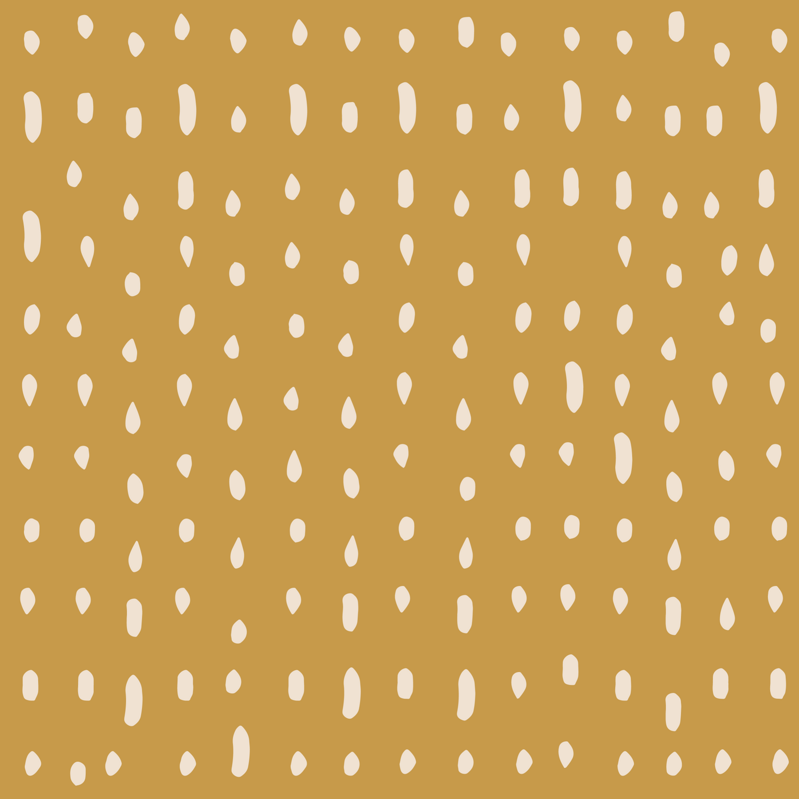 Mid Century Seed Dots Mustard Wall Mural