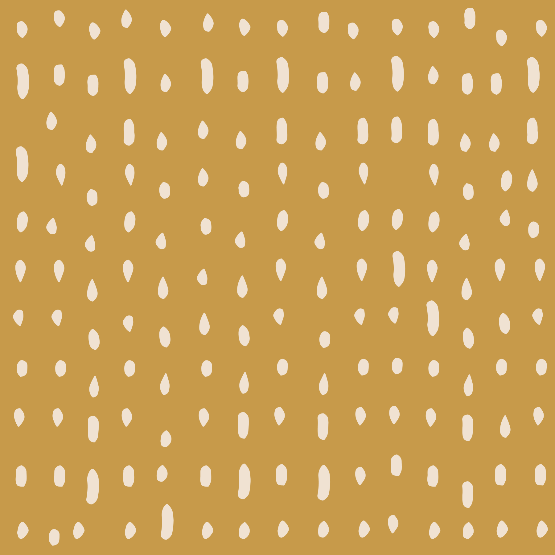 Mid Century Seed Dots Mustard Wall Mural
