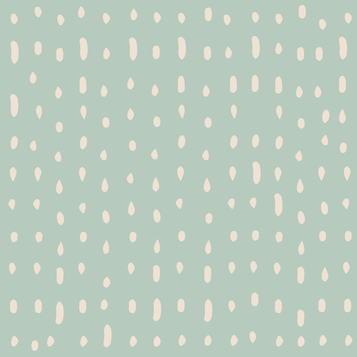 Mid Century Seed Dots Light Sage Wall Mural in your room — zoomed