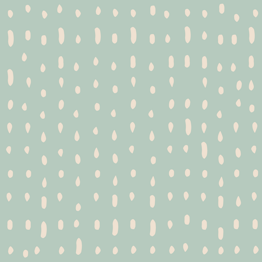 Mid Century Seed Dots Light Sage Wall Mural