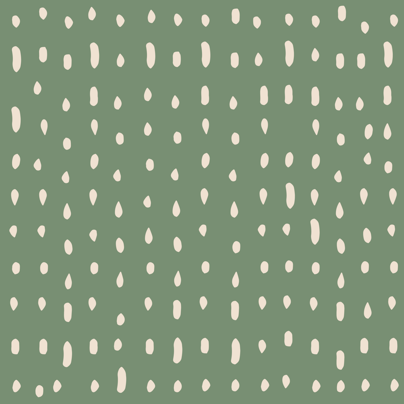 Mid Century Seed Dots Sage Green Wallpaper Wall Mural