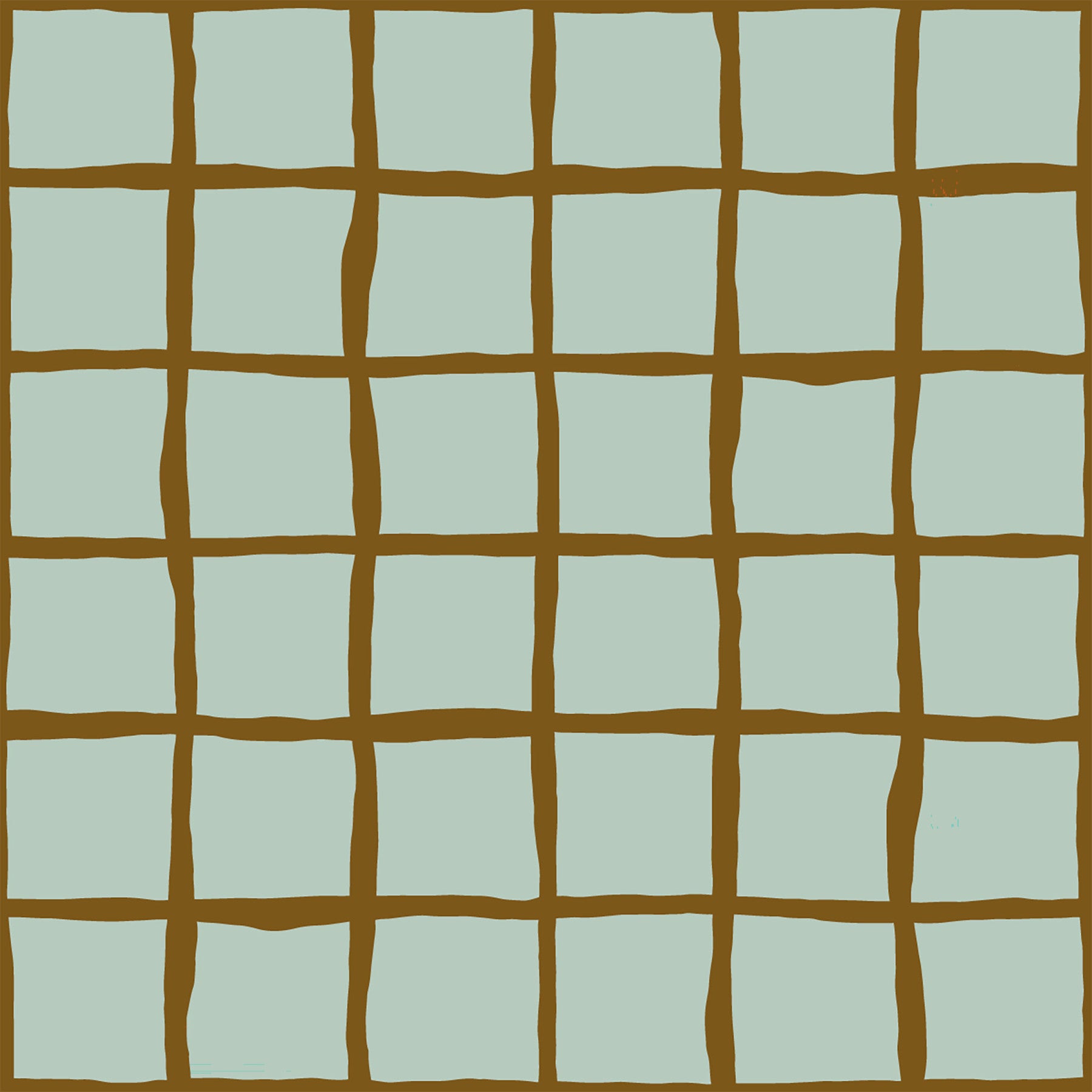 Mid Century Wavy Grid Soft Sage Wallpaper