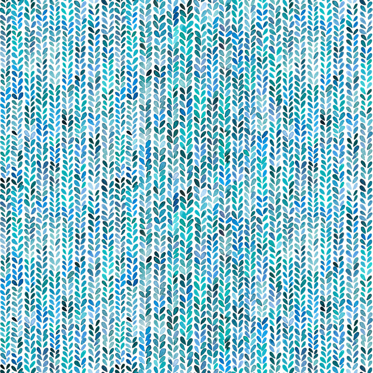 Aqua Knit Cascade Wallpaper⁠