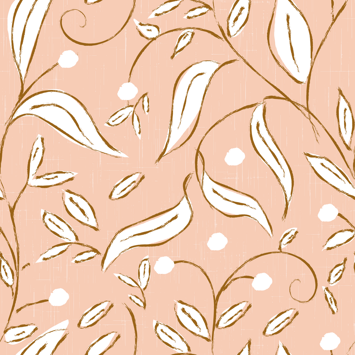 Blush Botanical Vine Scandinavian Floral Wallpaper⁠ in your room — zoomed