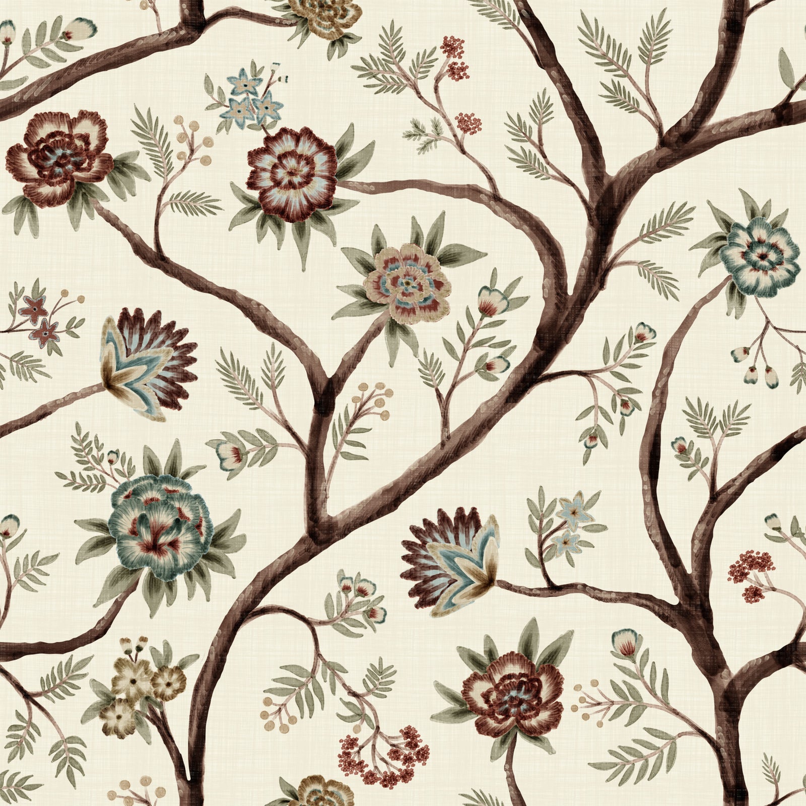 Never Ending Tree Chintz Revival Bright Wall Mural in your room