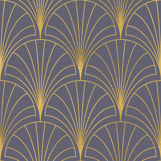 Regal Gatsby Mauve and Gold Wallpaper⁠