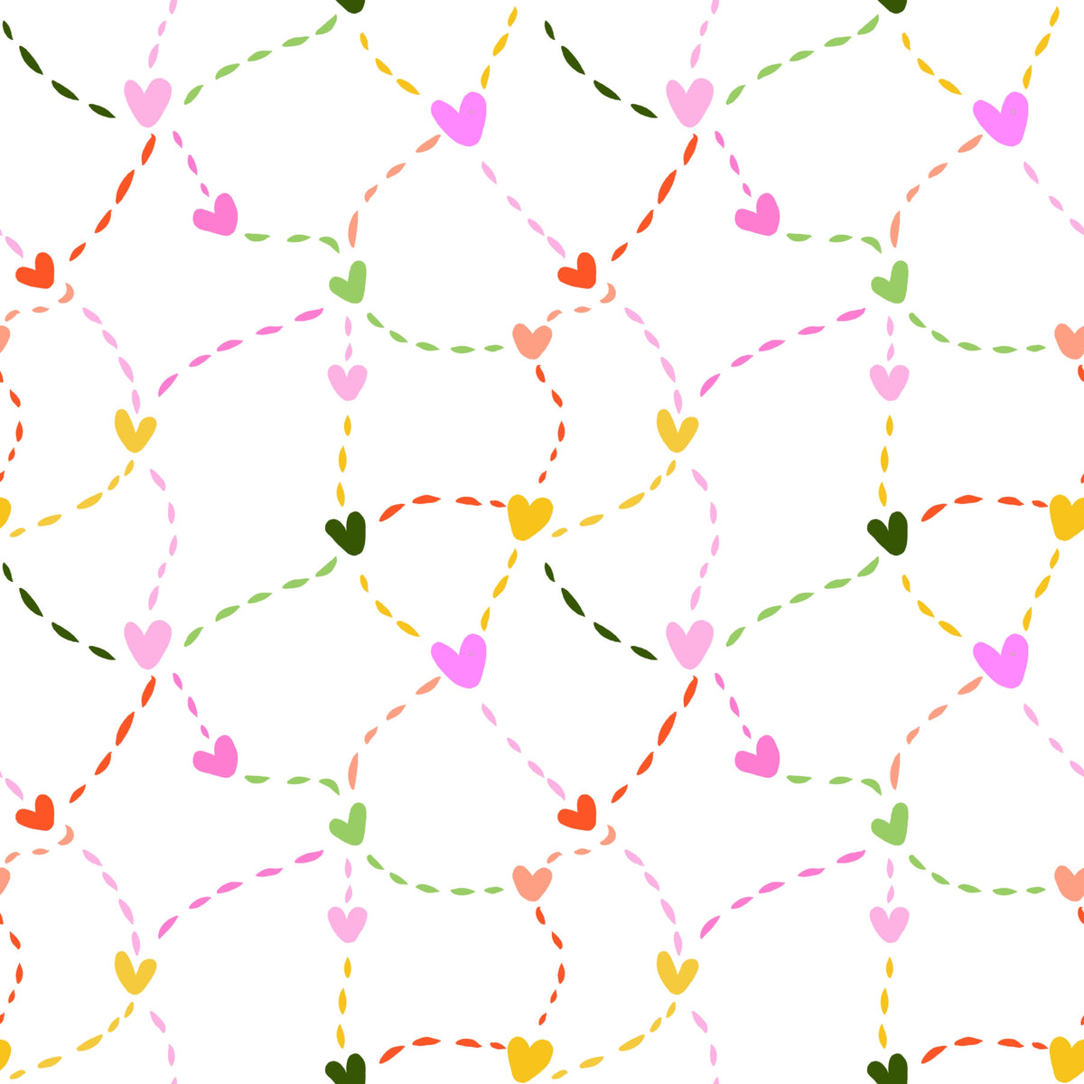 Whimsical Hearts and Dashed Trails Wallpaper⁠ in your room