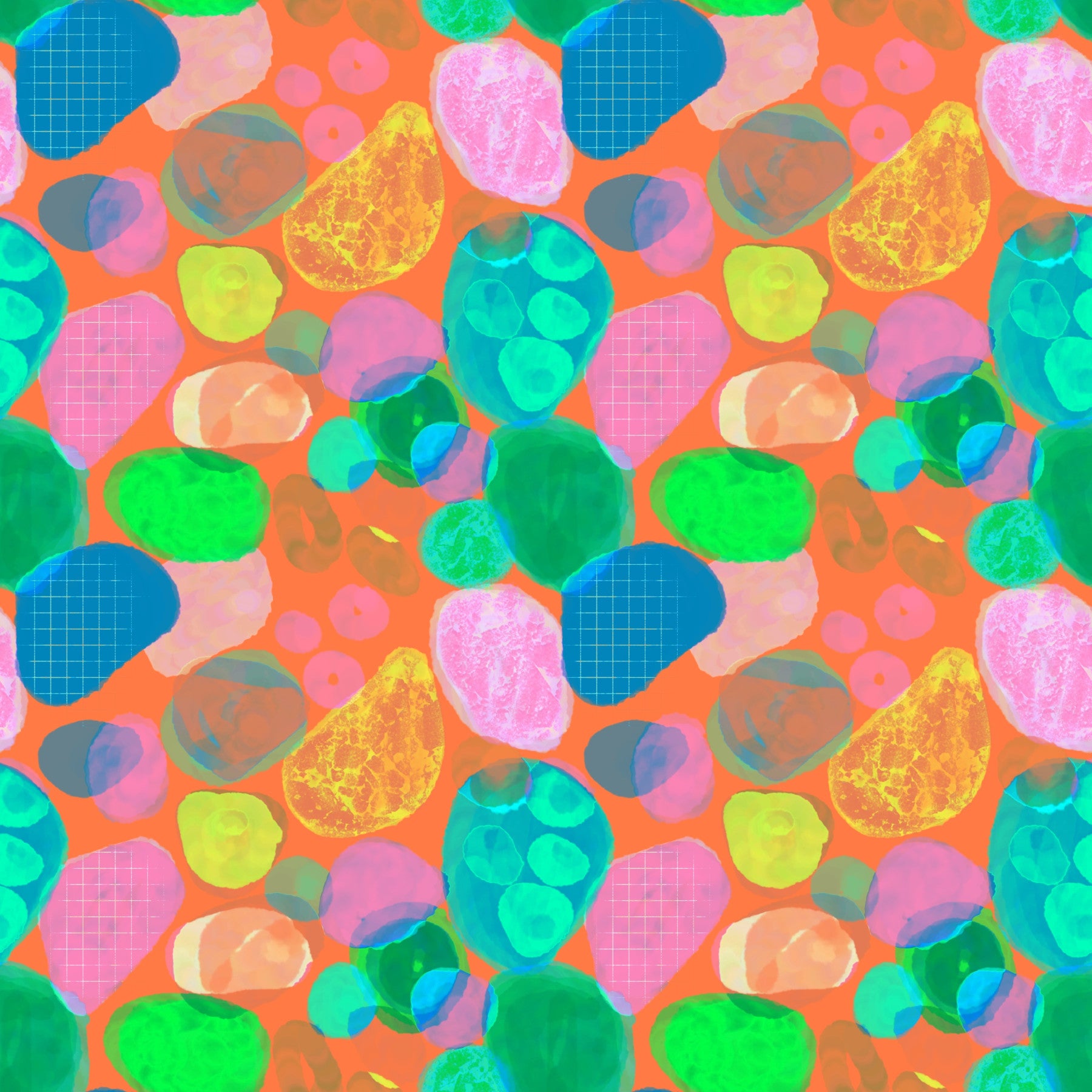 Retro Terrazzo Pop Abstract Wallpaper