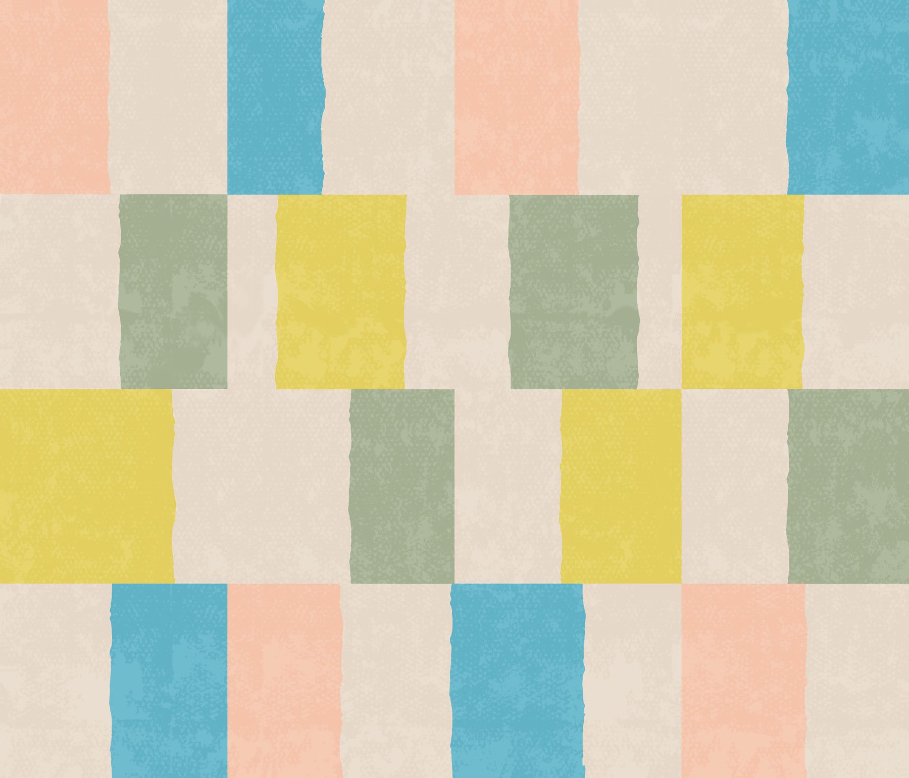 Sunwashed Modern Geometric Coastal Blue Wallpaper⁠