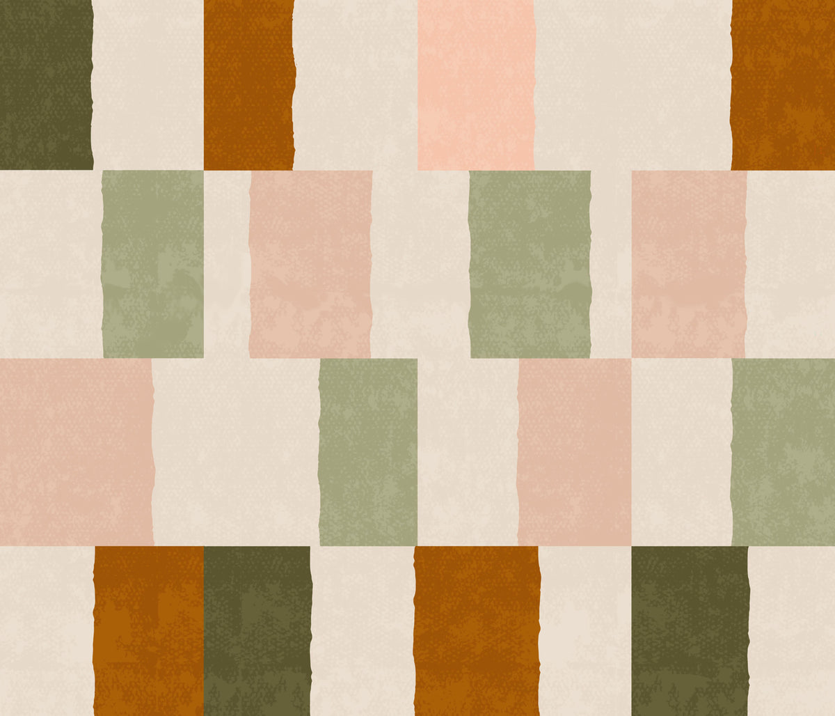 Sunwashed Modern Geometric Olive Earth Wallpaper⁠ in your room