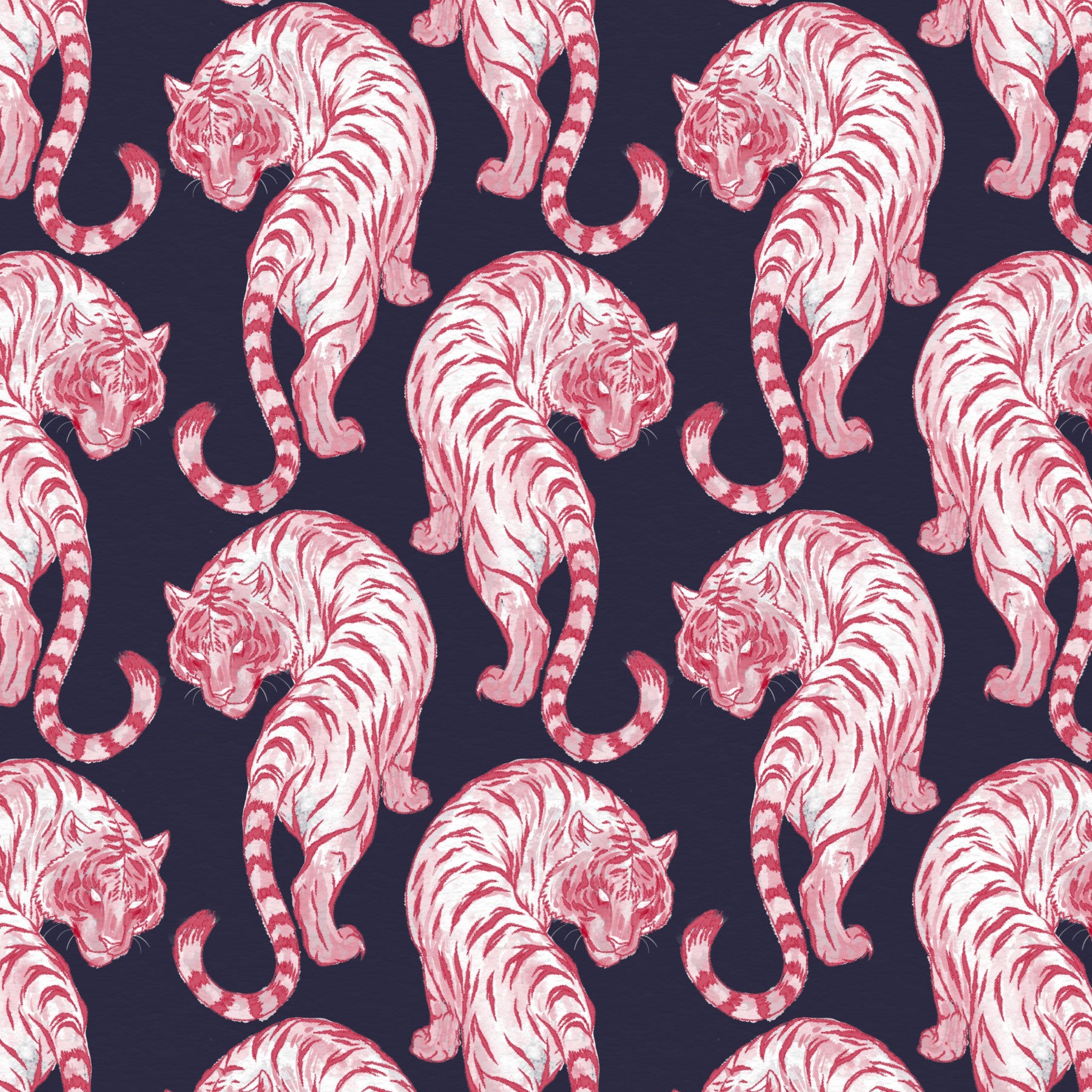 Midnight Rose Prowling Tiger Wallpaper Wallpaper⁠