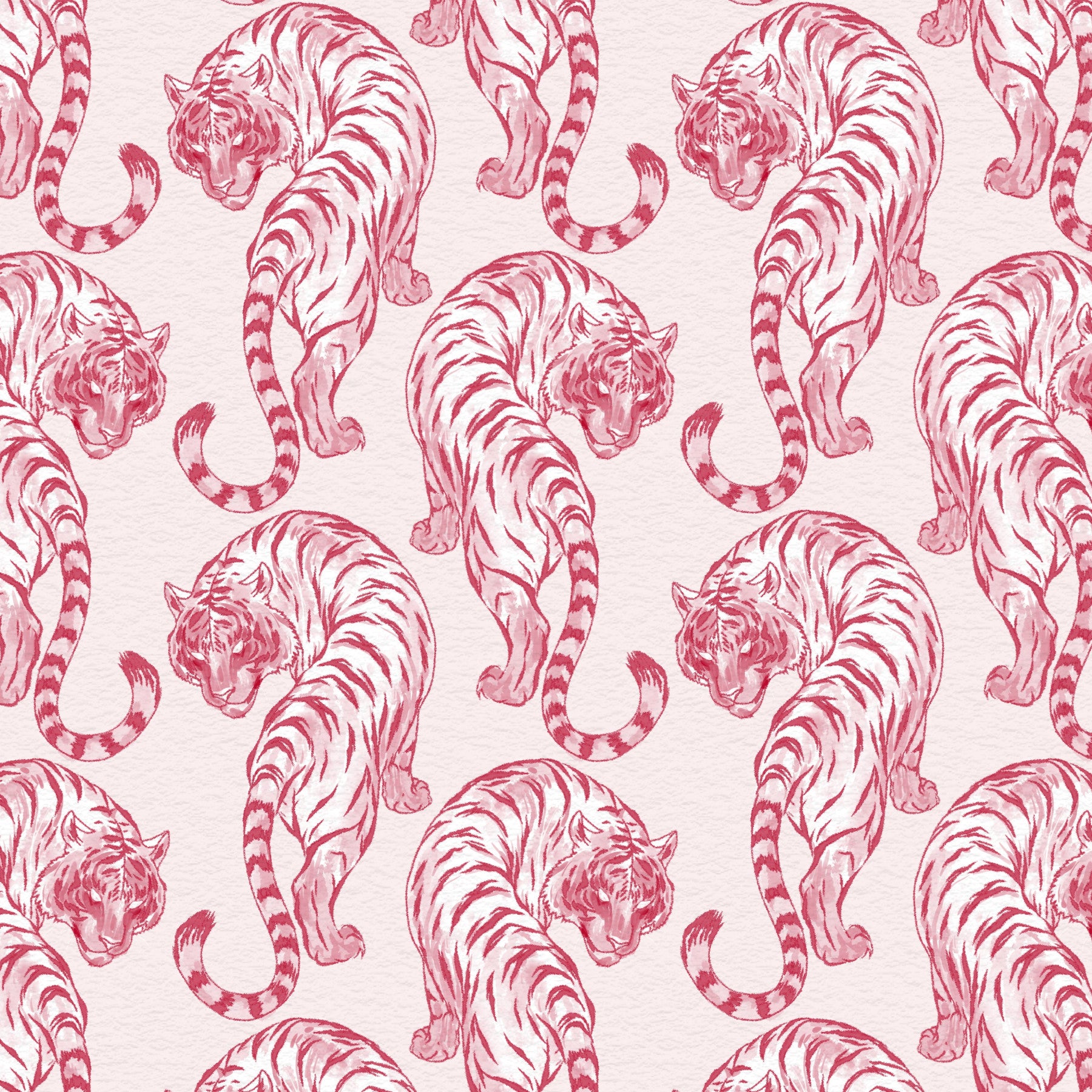 Chic Blush Tiger Motif Wallpaper Wallpaper⁠