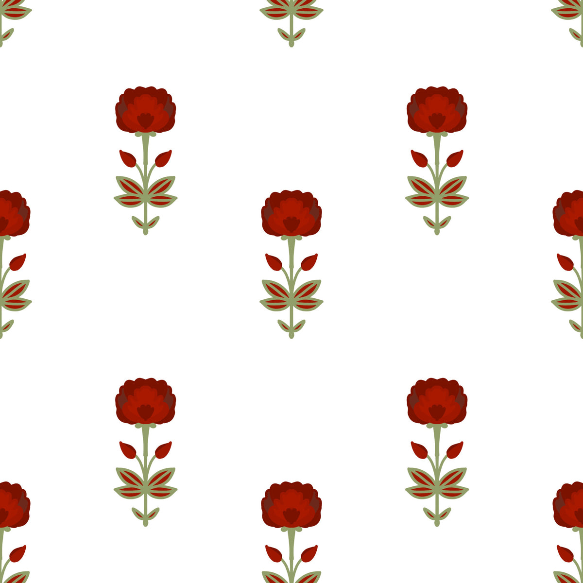 Red Mughal Blossom Wallpaper⁠ in your room