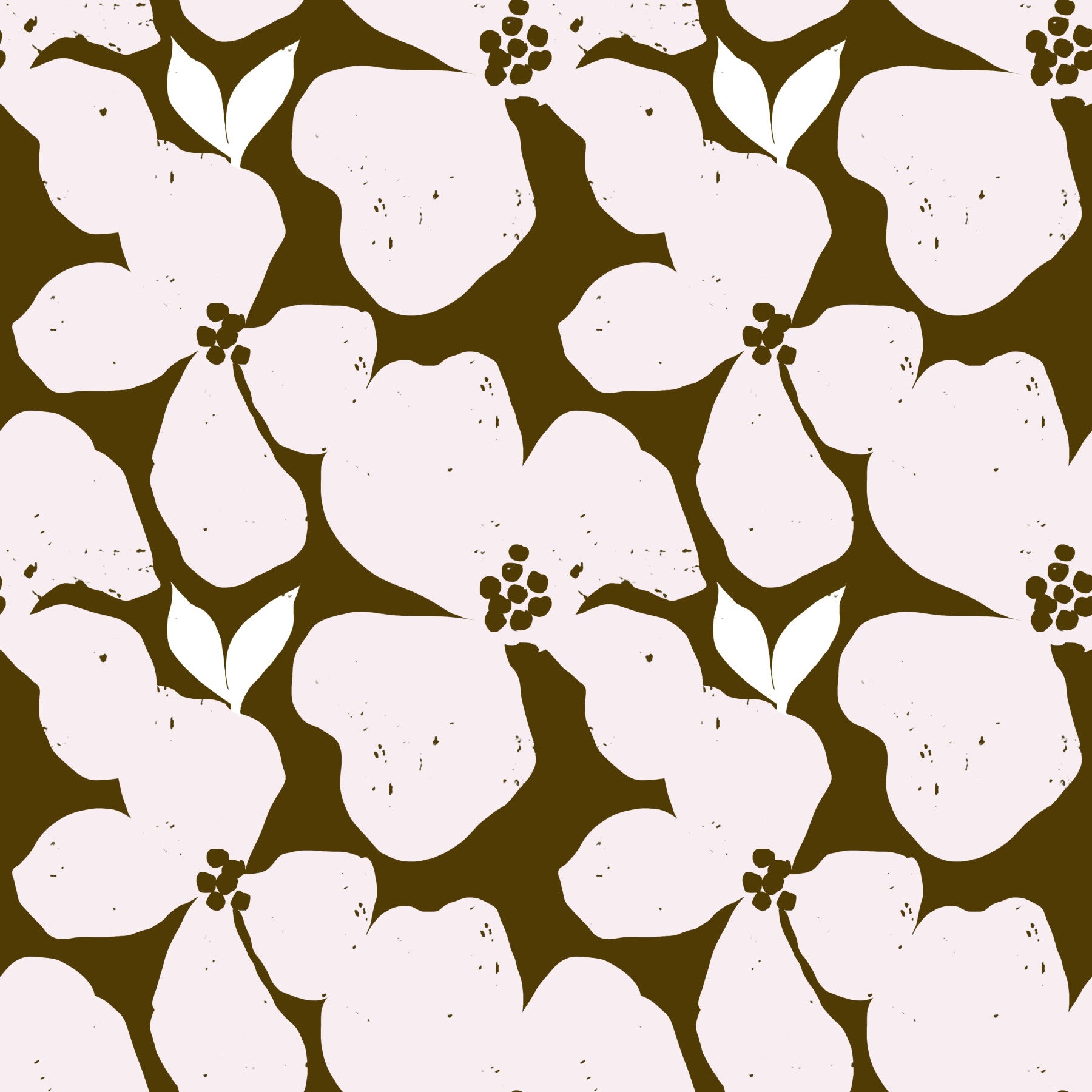 Earthy Olive and Blush Bold Floral Wallpaper Wallpaper⁠