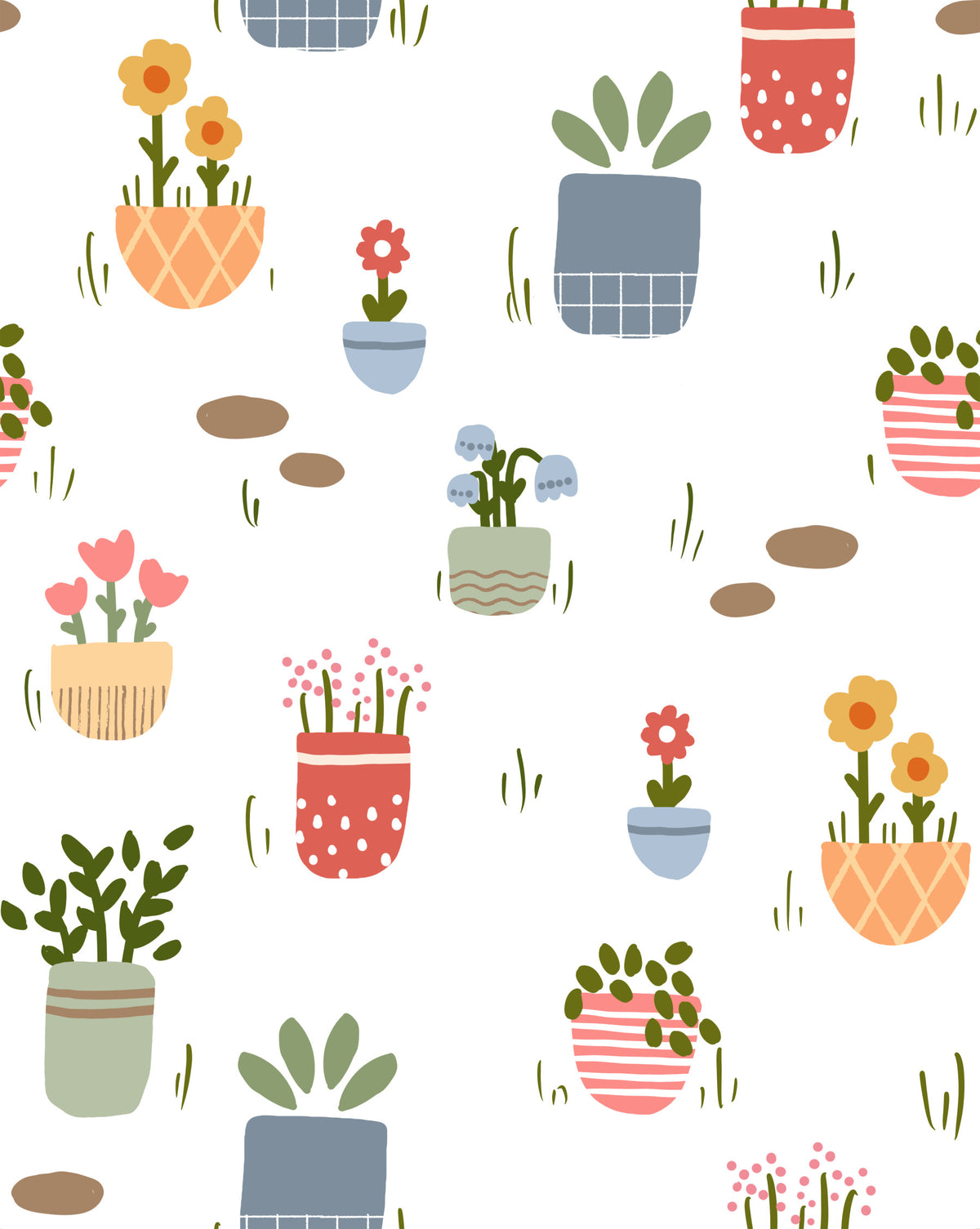 Potted Flower Garden  Wall Mural in your room