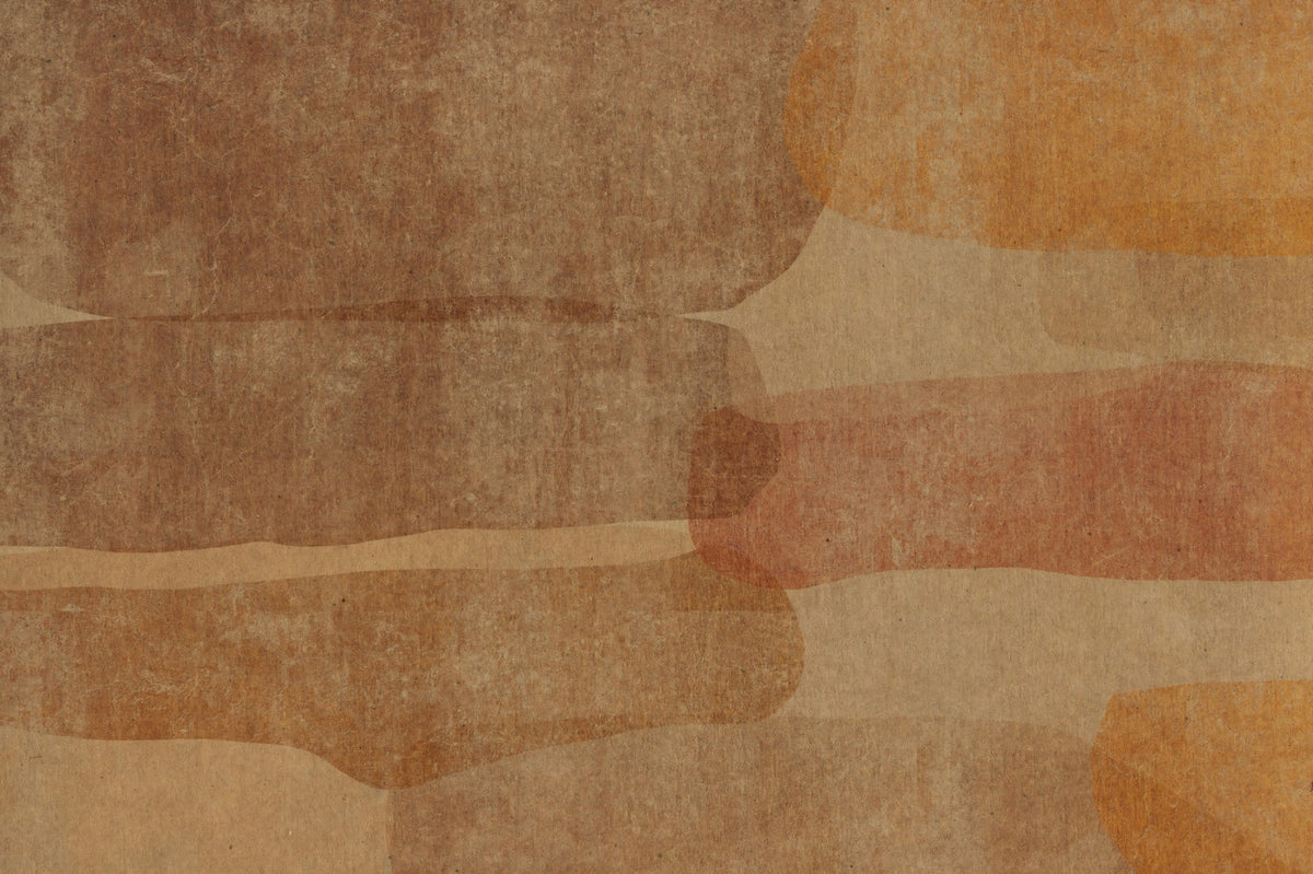 Earthy Terracotta Abstract Layered Wall Mural in your room