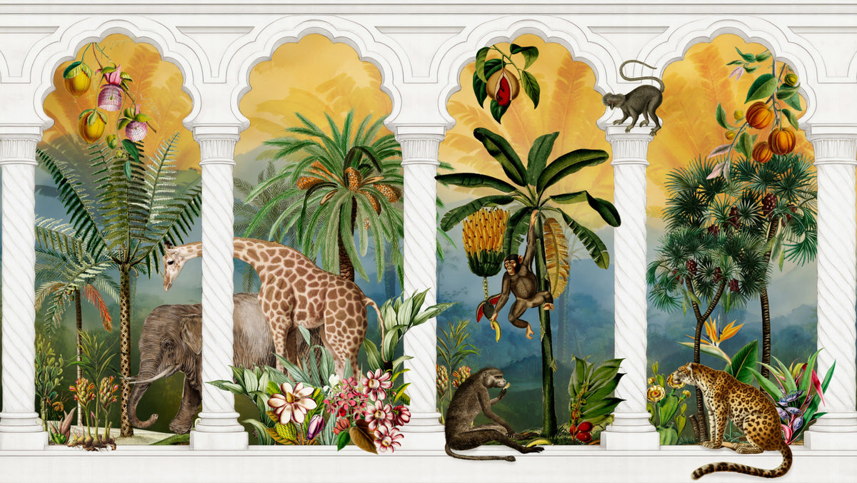 Imperial Arches Tropical Safari Wall Mural