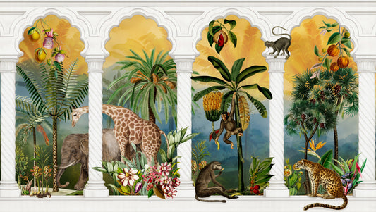 Imperial Arches Tropical Safari Wall Mural Wall Mural