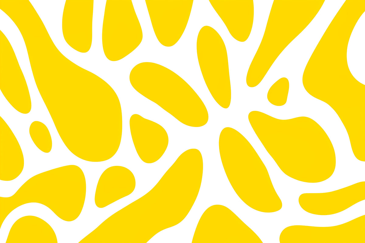 Sunlit Flow Abstract Yellow Shape Wall Mural in your room — zoomed
