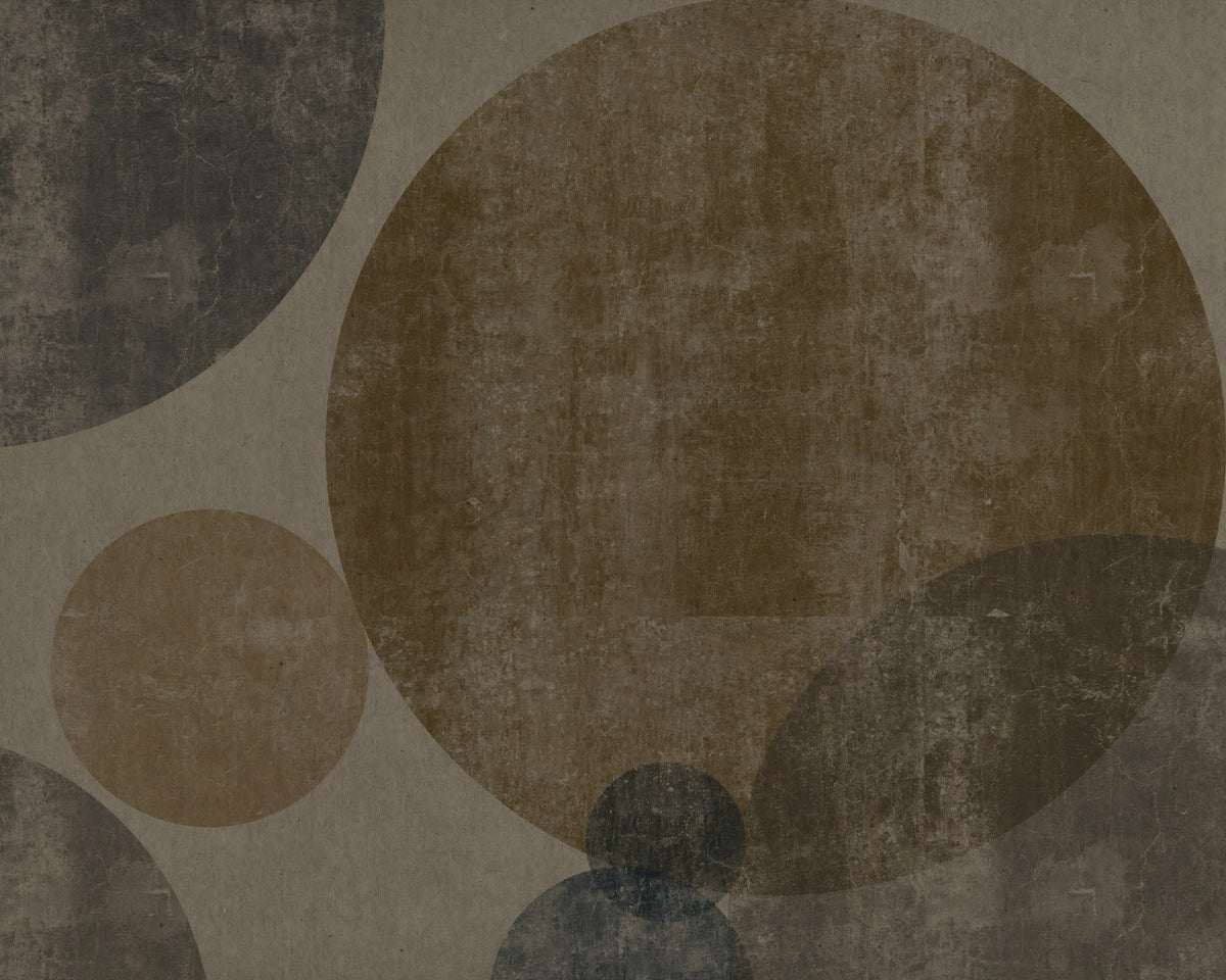 Industrial Concrete Spheres Geometric Wall Mural in your room — zoomed