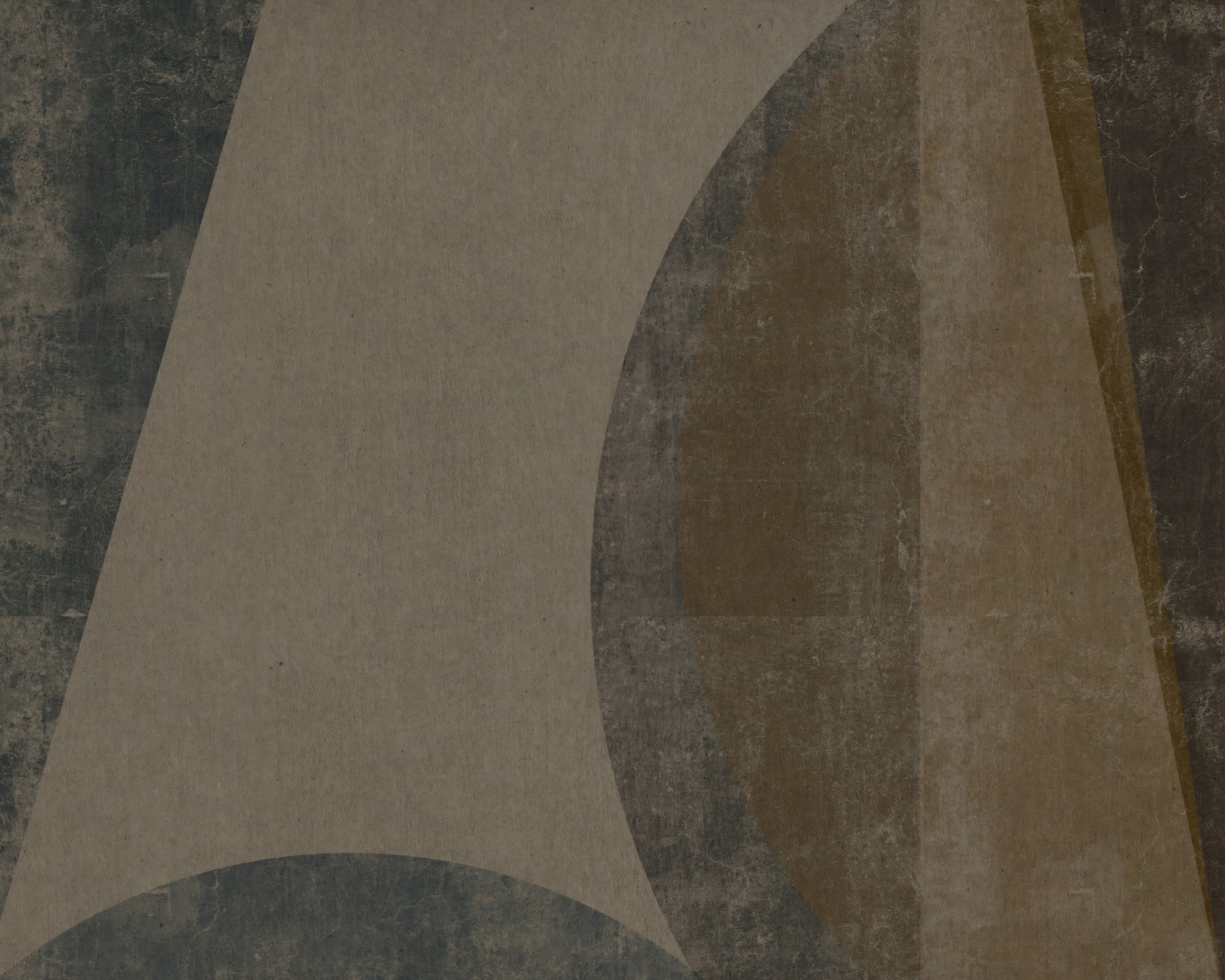 Taupe and brown arcs wall mural warming a Dining room, GD10816
