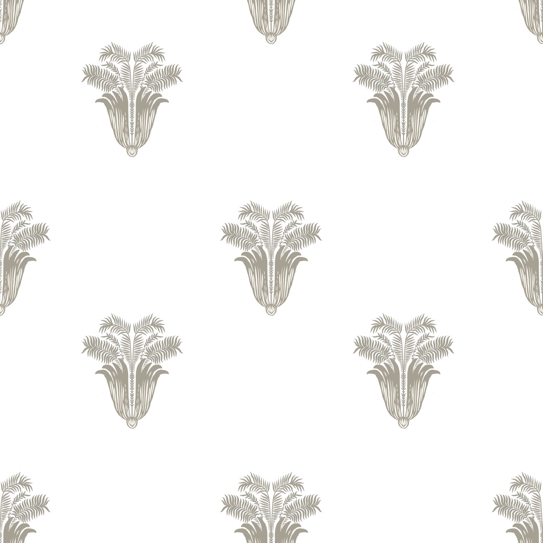 Minimalist Taupe Palm Frond Wallpaper⁠